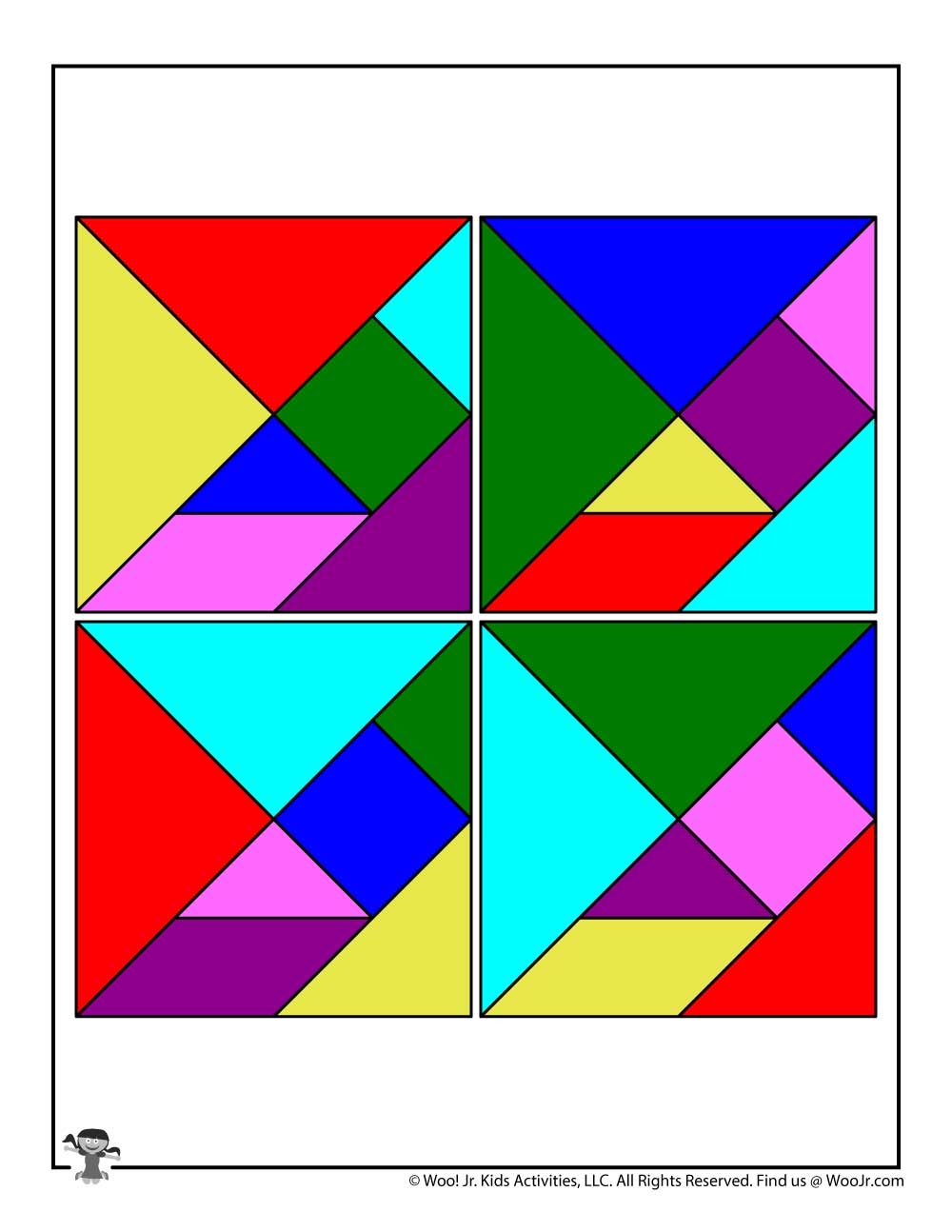 Printable Christmas Tangram Puzzles Woo Jr Kids Activities 