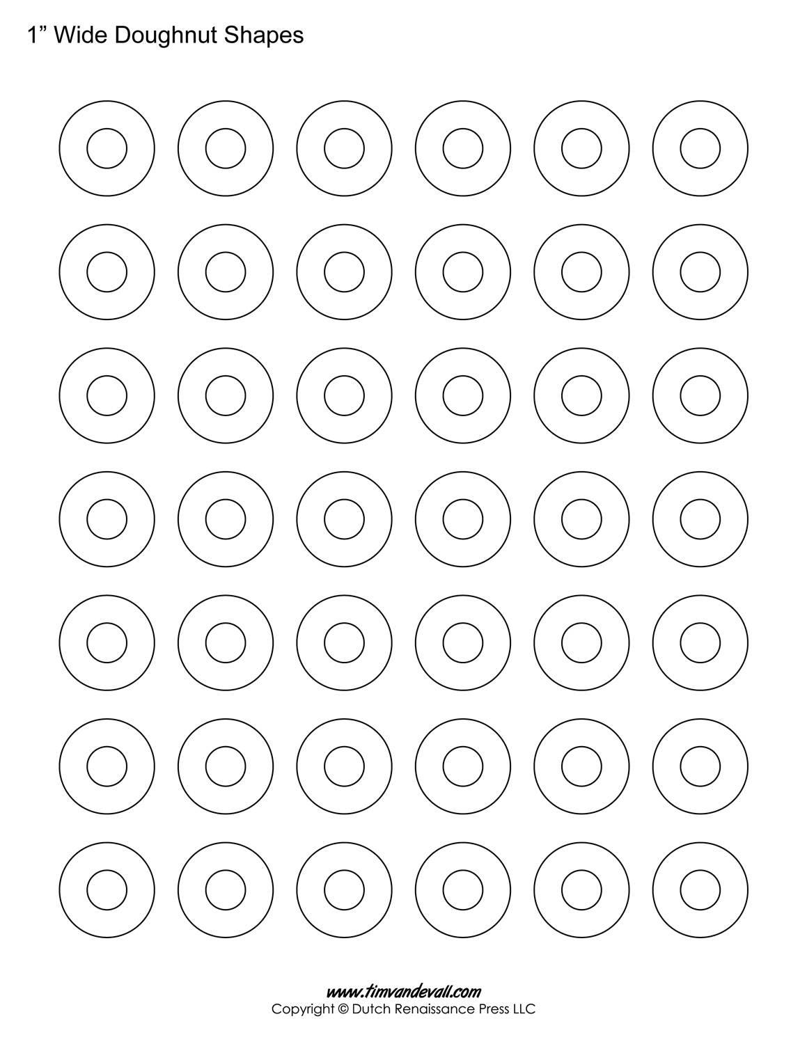 Donut Template Printable