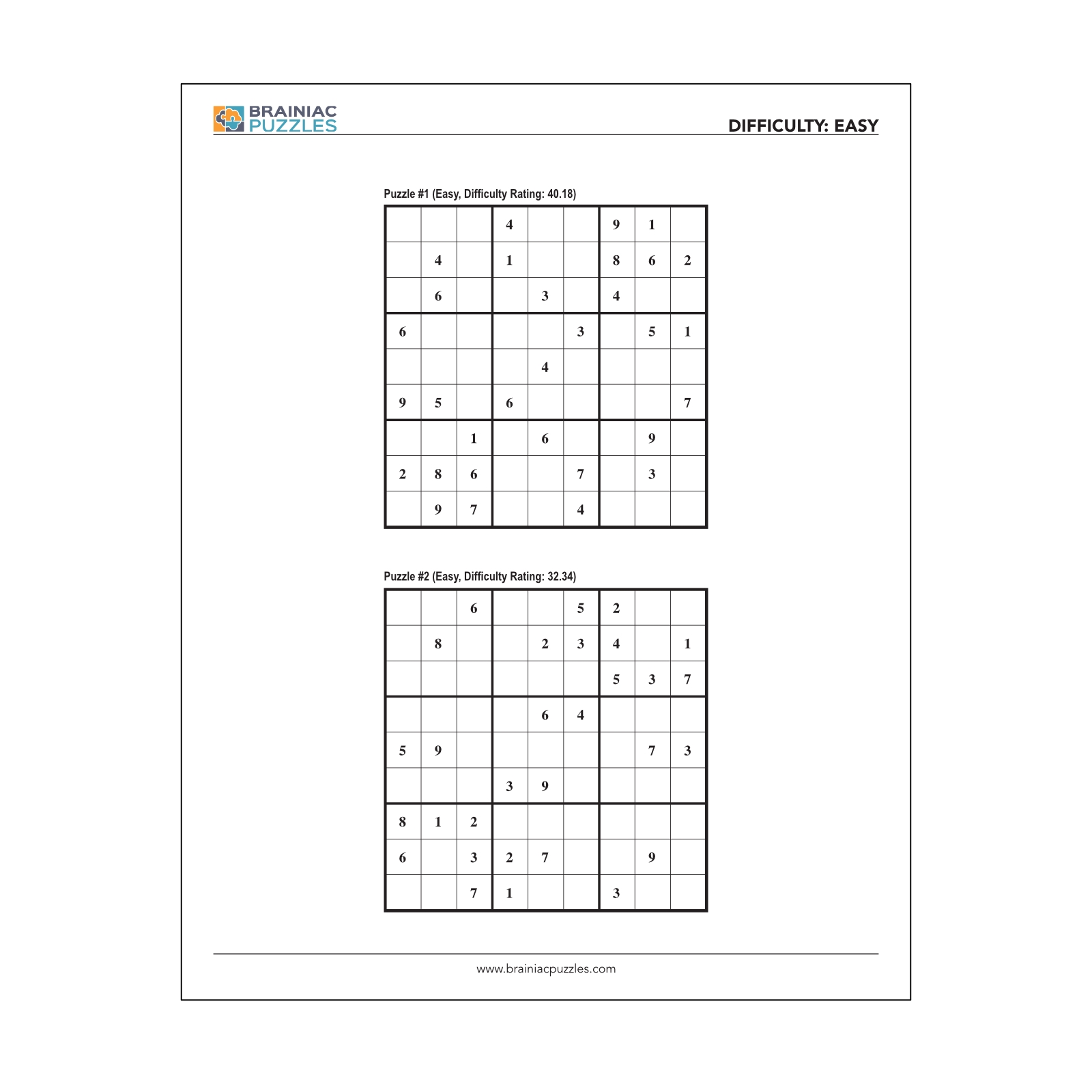 Puzzles Sudoku Printable