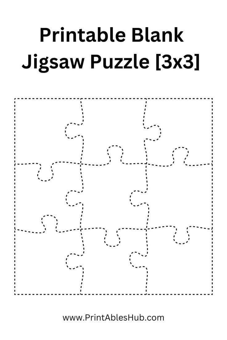 Printable Jigsaw Puzzles For Kids 3x3 