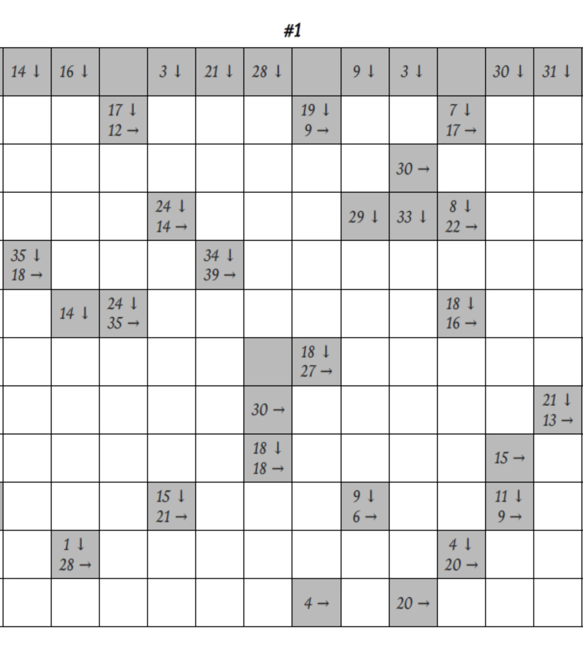Printable Kakuro Puzzles Download 160 Kakuro Puzzles With 