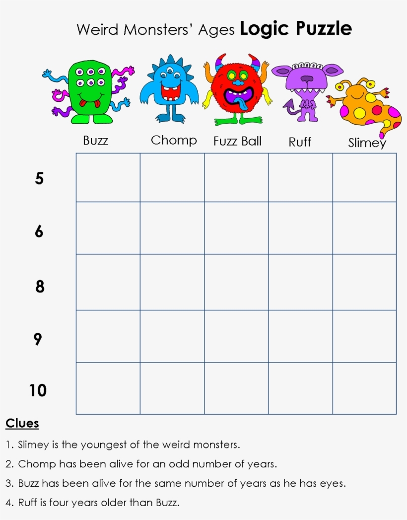 Free Printable Logic Puzzles For High School