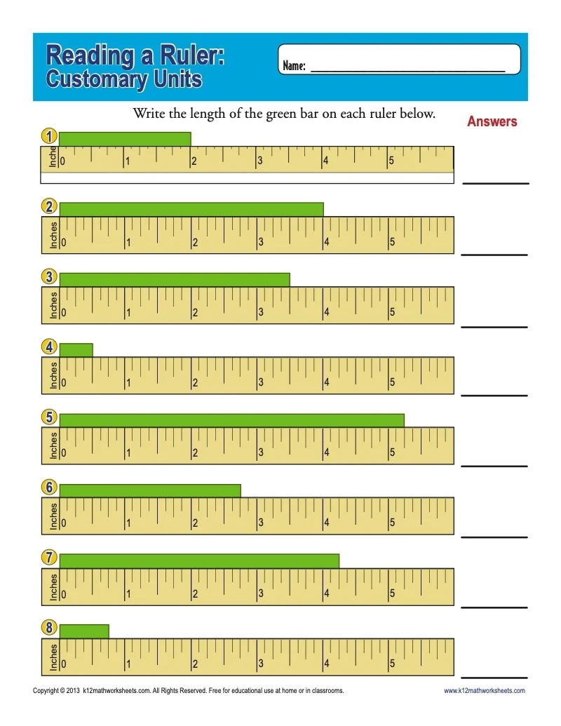 Printable Mm Ruler amp Inches Ruler K12 Math Worksheets