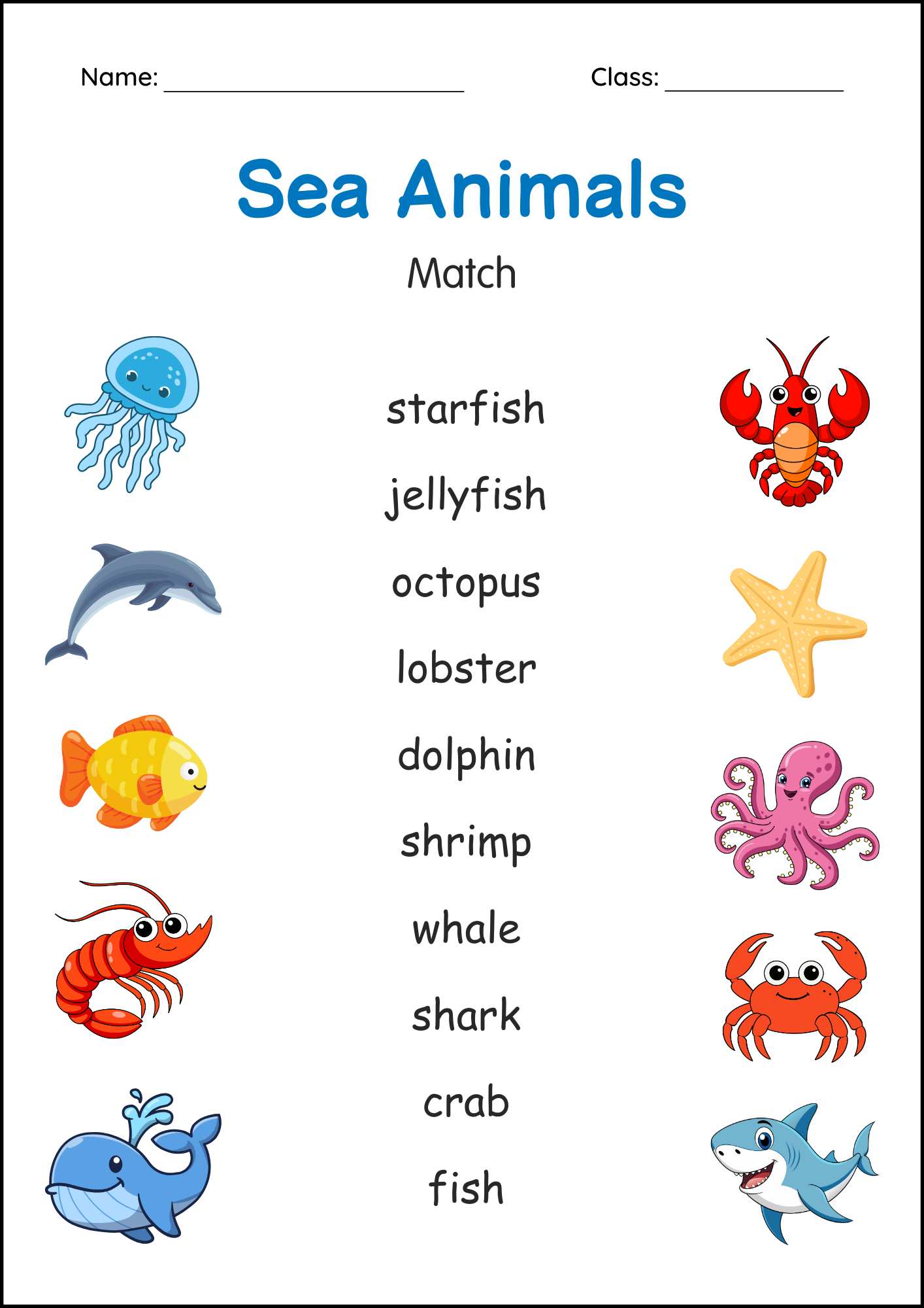 Under The Sea Printables