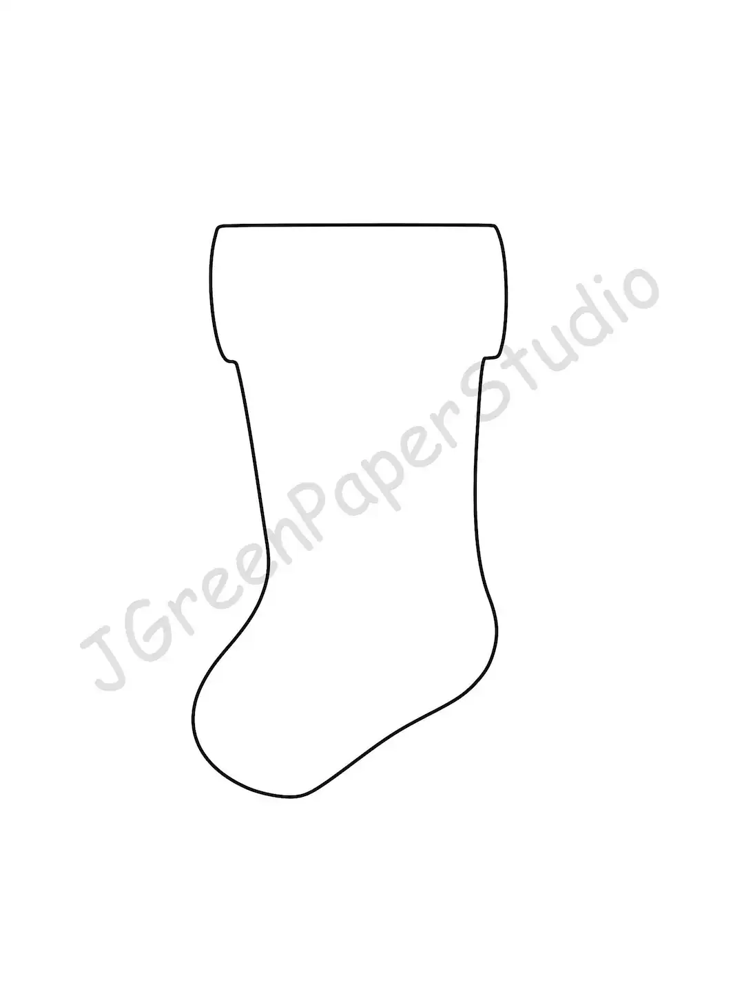 Printable Stocking Template Kids Holiday Coloring Page PDF 