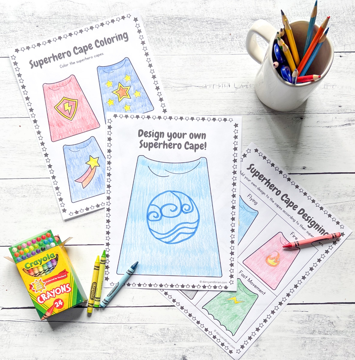 Printable Superhero Cape Coloring Page