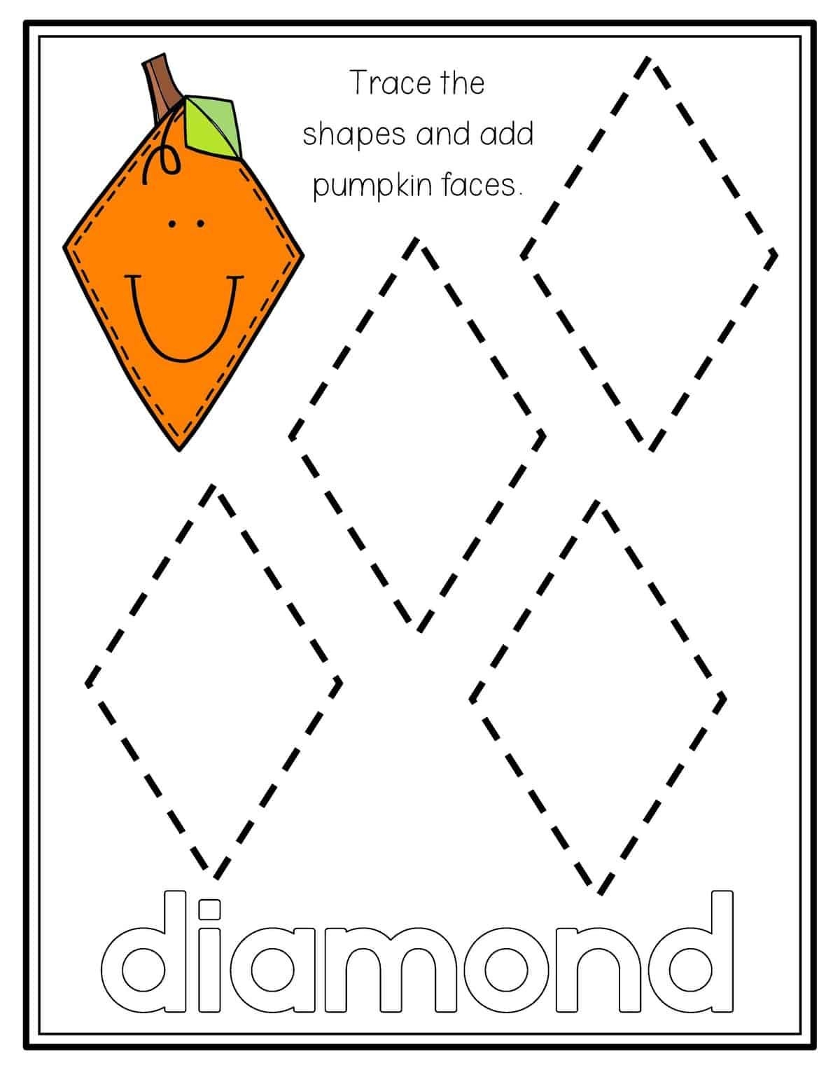 pumpkin shape tracing