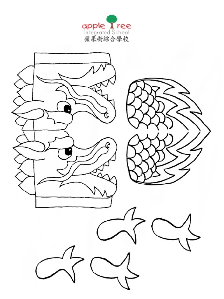 Dragon Puppet Template Printable