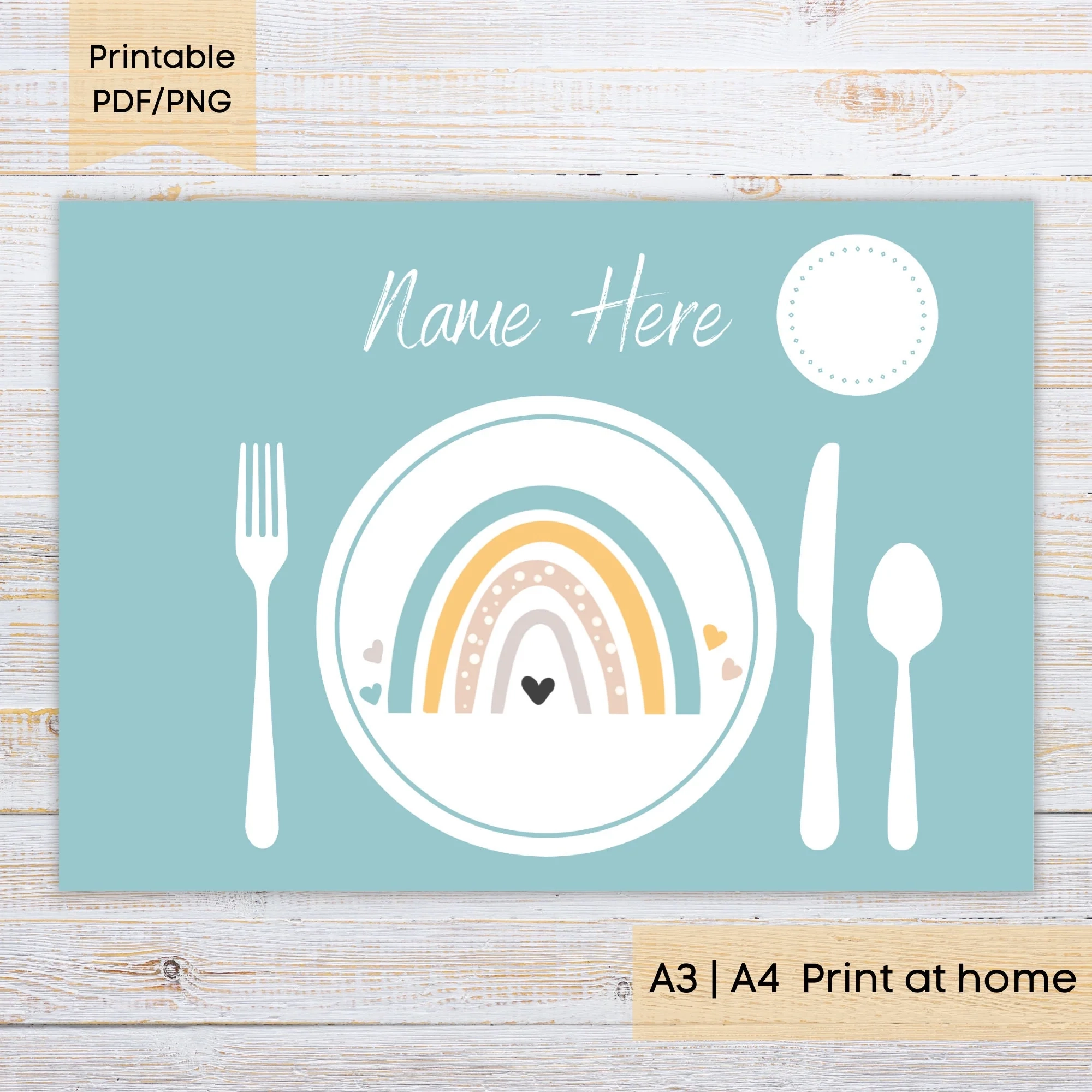 Rainbow Themed Placemat