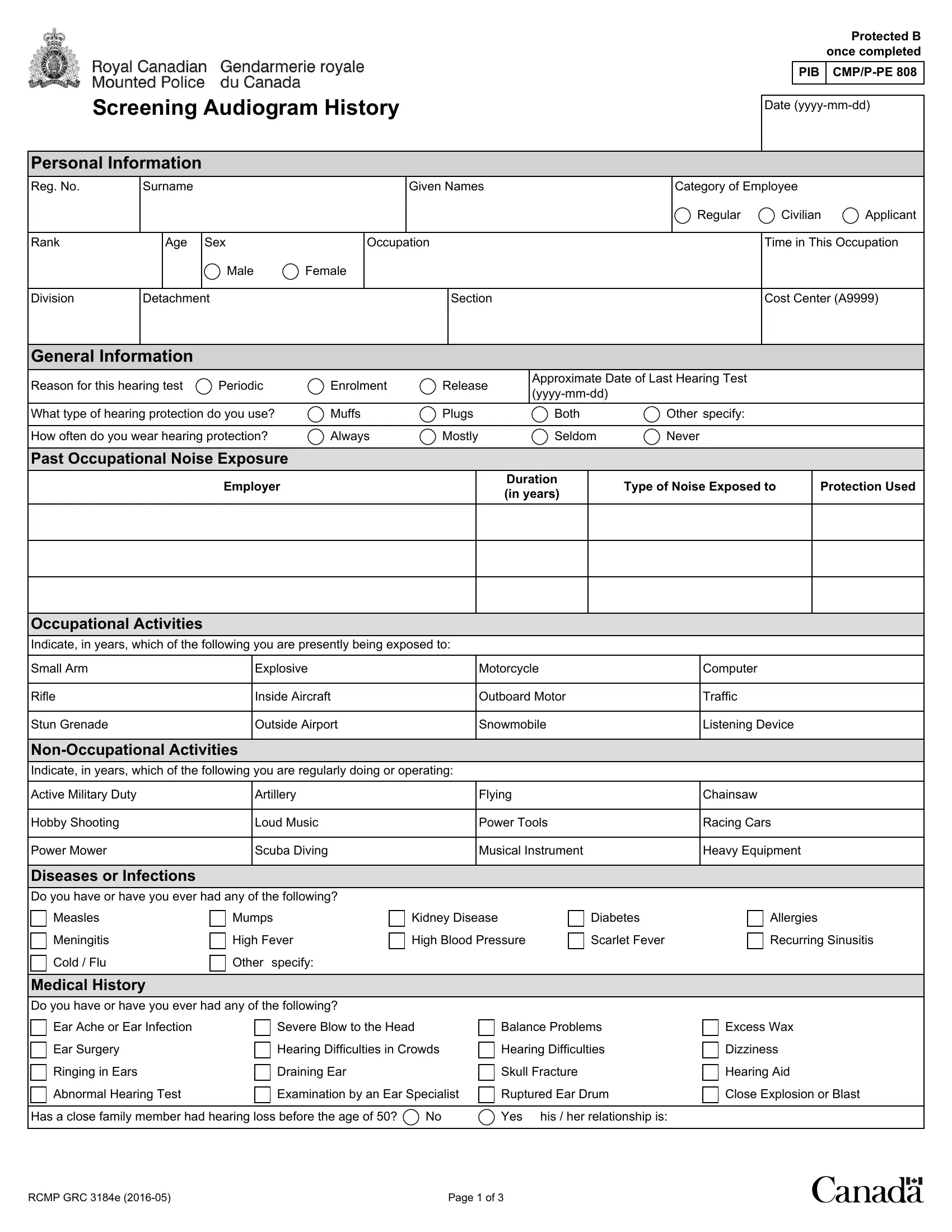 Rcmp Required Forms And Documents