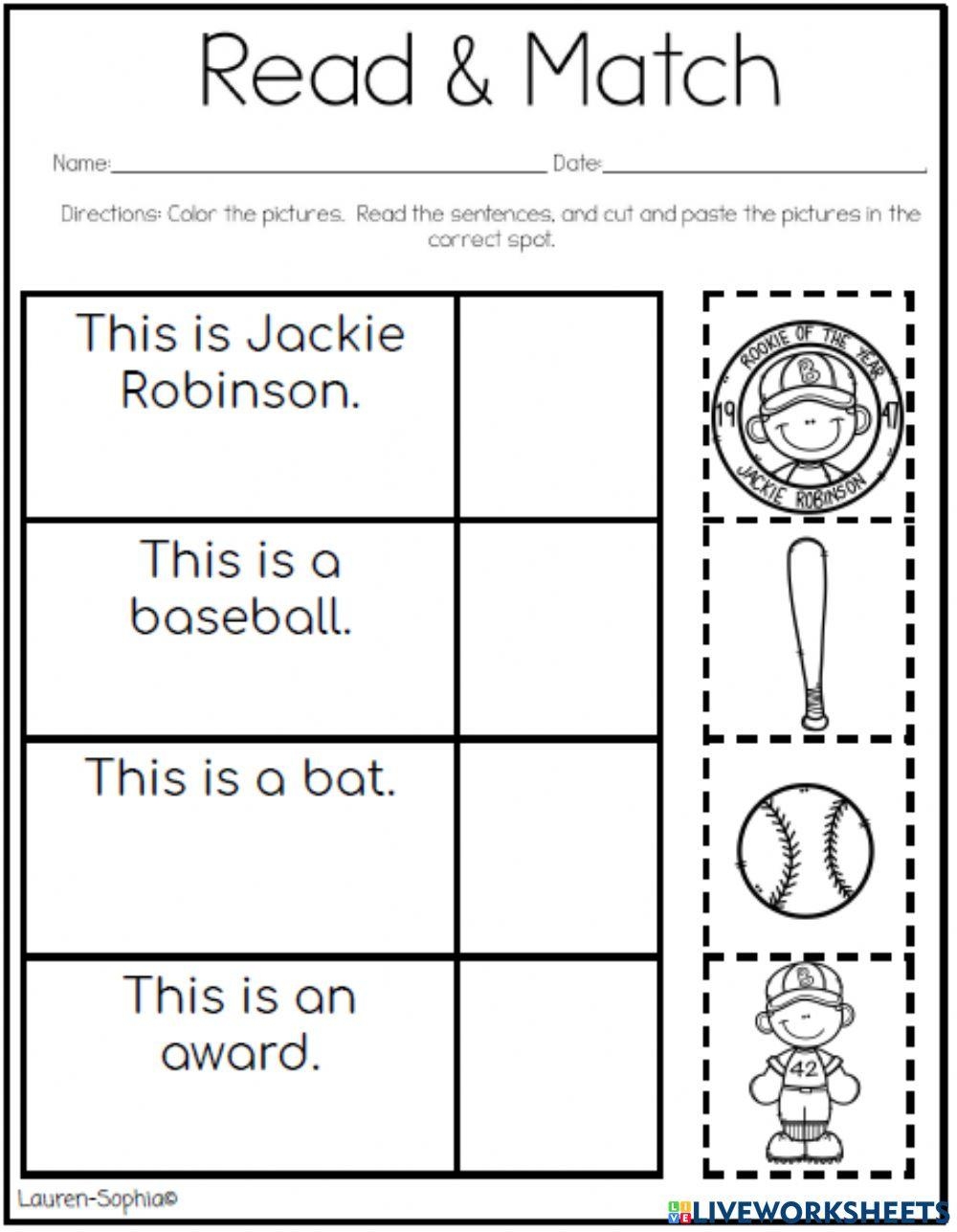 Read Match Free Interactive Worksheets 6415976