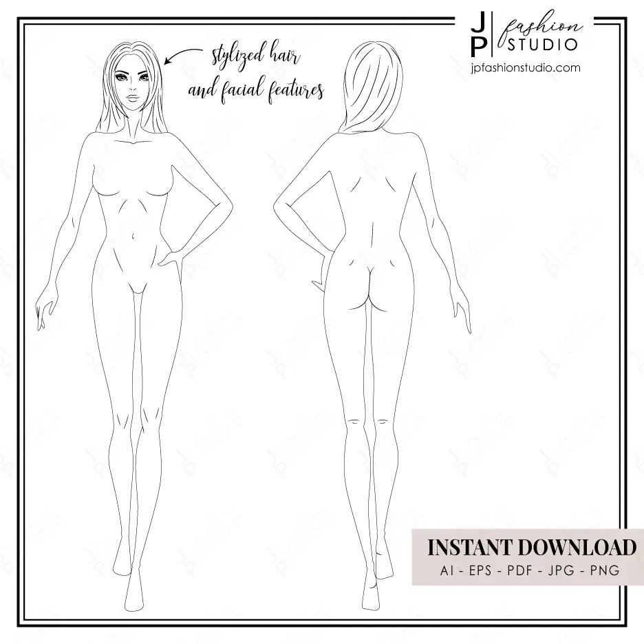 Fashion Body Template Woman