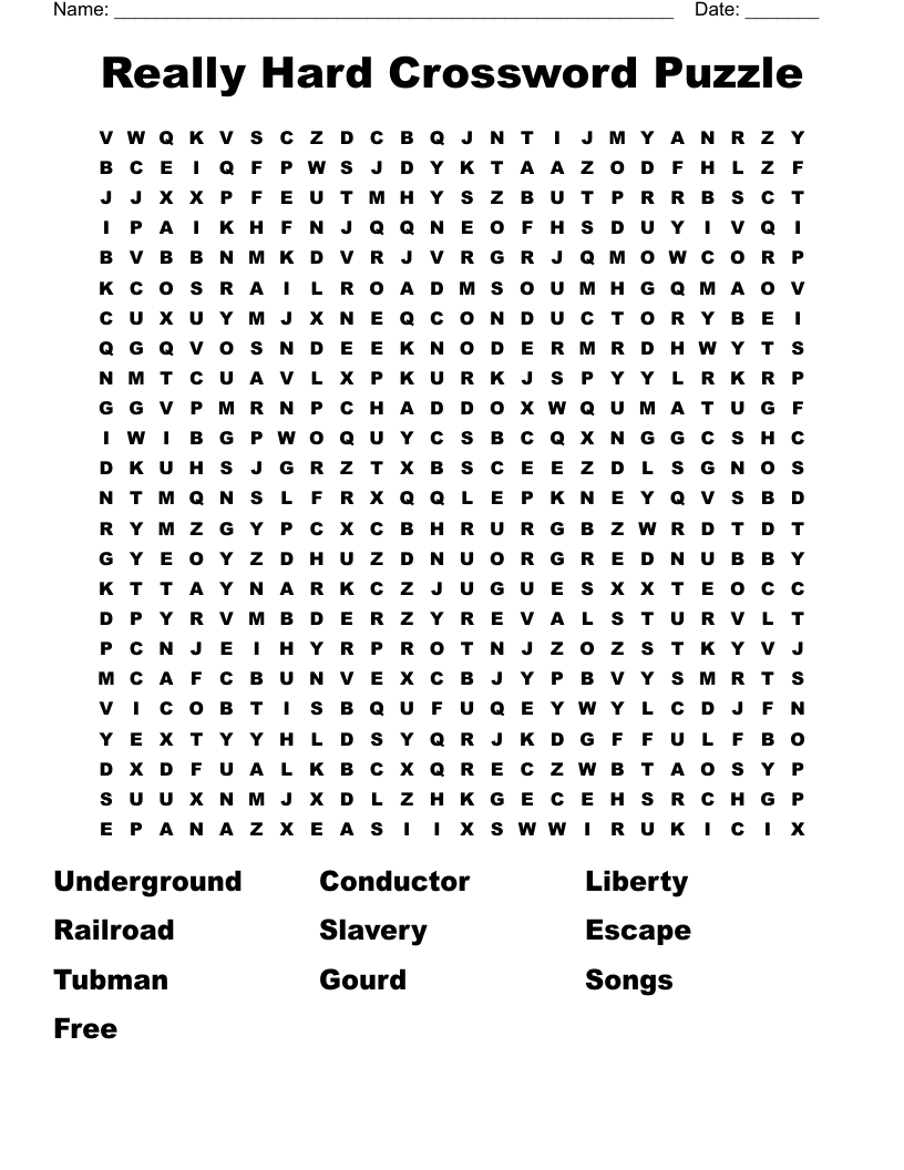 Free Printable Word Search Crossword Puzzles