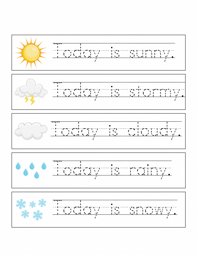 Free Printable Weather Worksheets Preschool