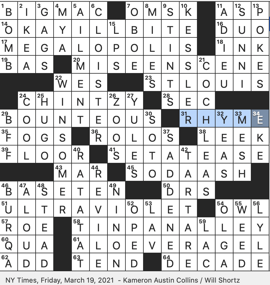 Rex Parker Does The NYT Crossword Puzzle Trans Siberian Railway 