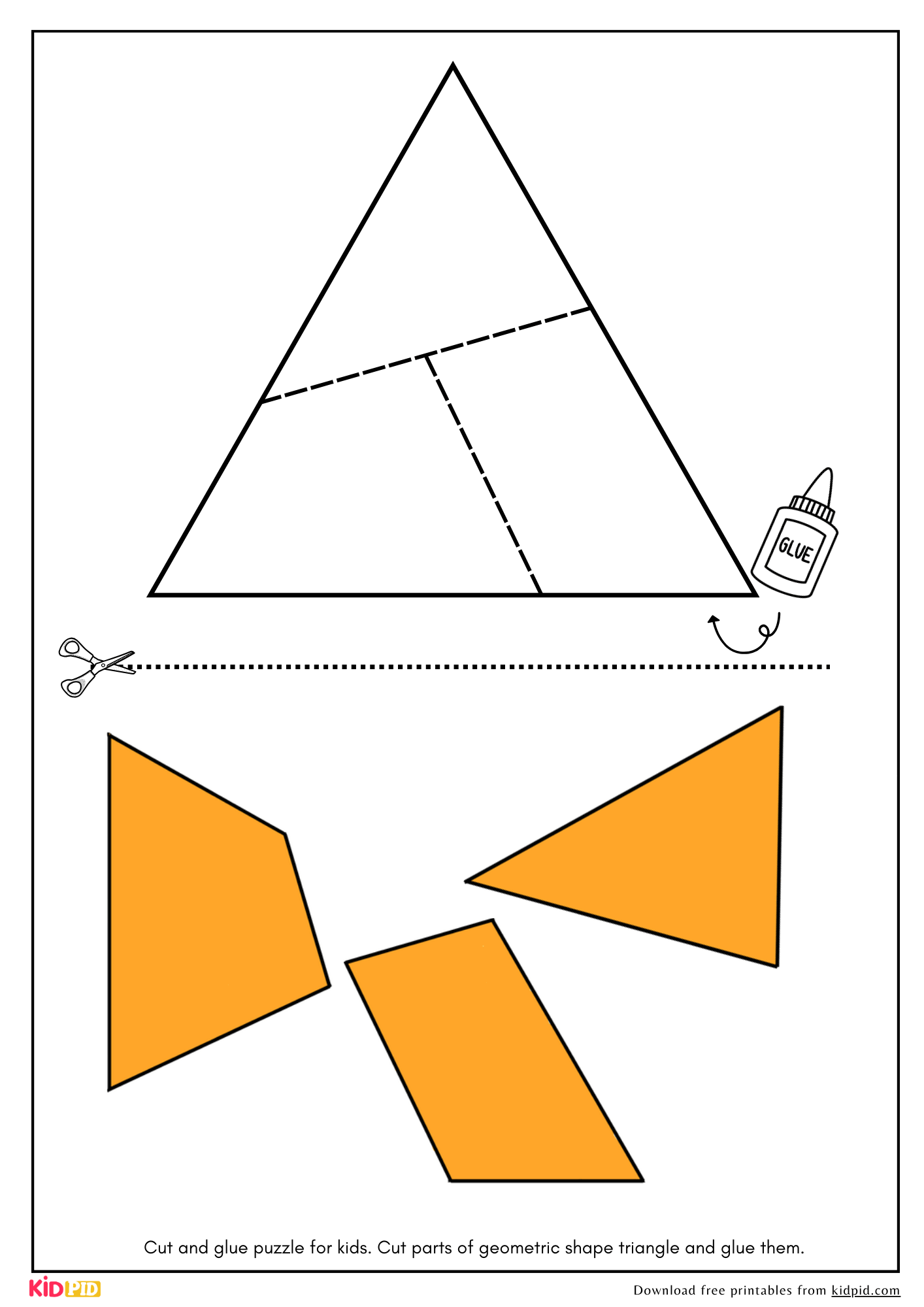 Shapes Within Shapes Sorting Puzzle Printable For Kids Kidpid