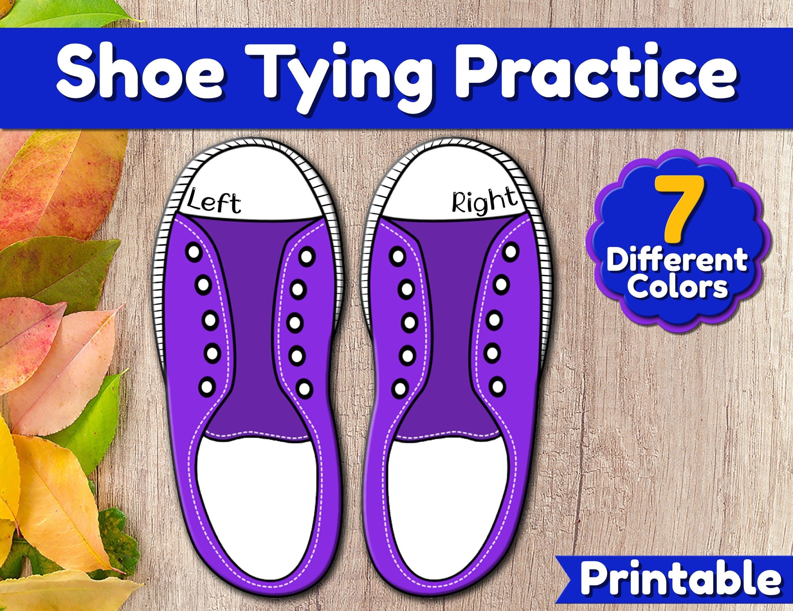 Shop Shoe Tying Practice Board Printable Deals Black Friday