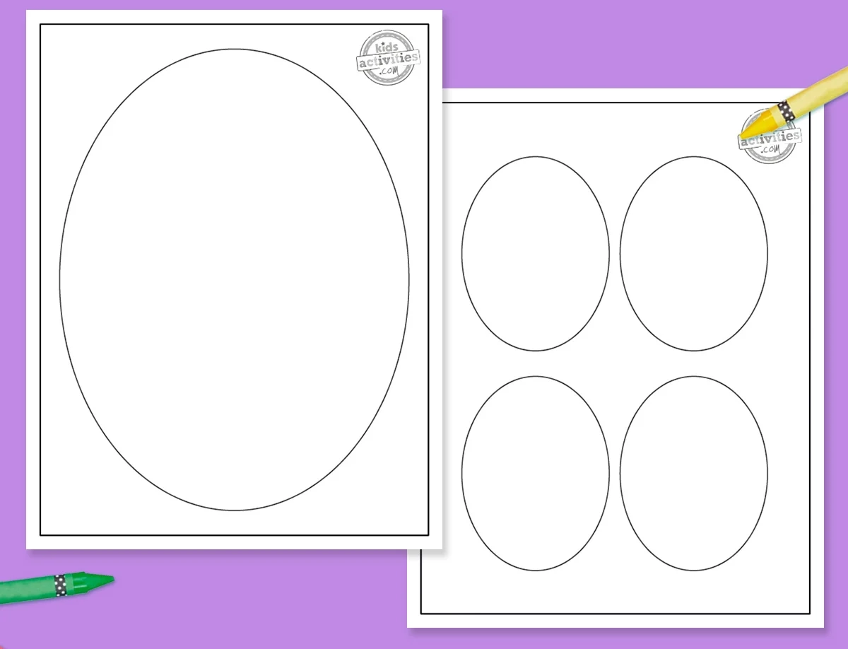 Oval Shape Printable Template