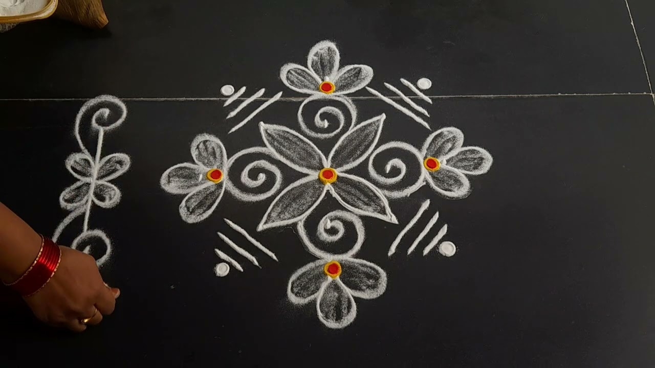 Simple Rangoli Design 5 1dots Small Beautiful Kolam Daily Muggulu Anu sworld