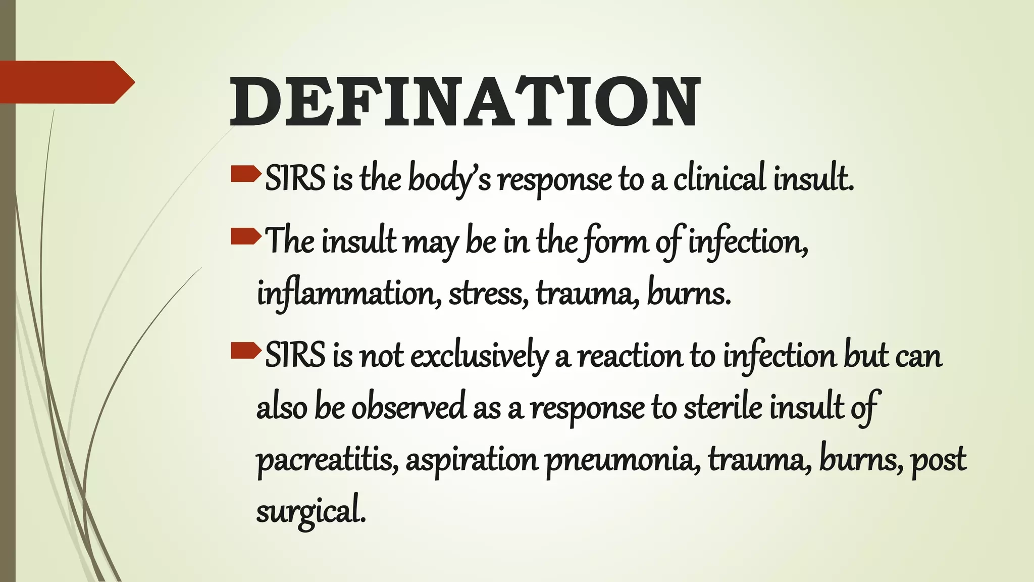Sirs Full Form Medical