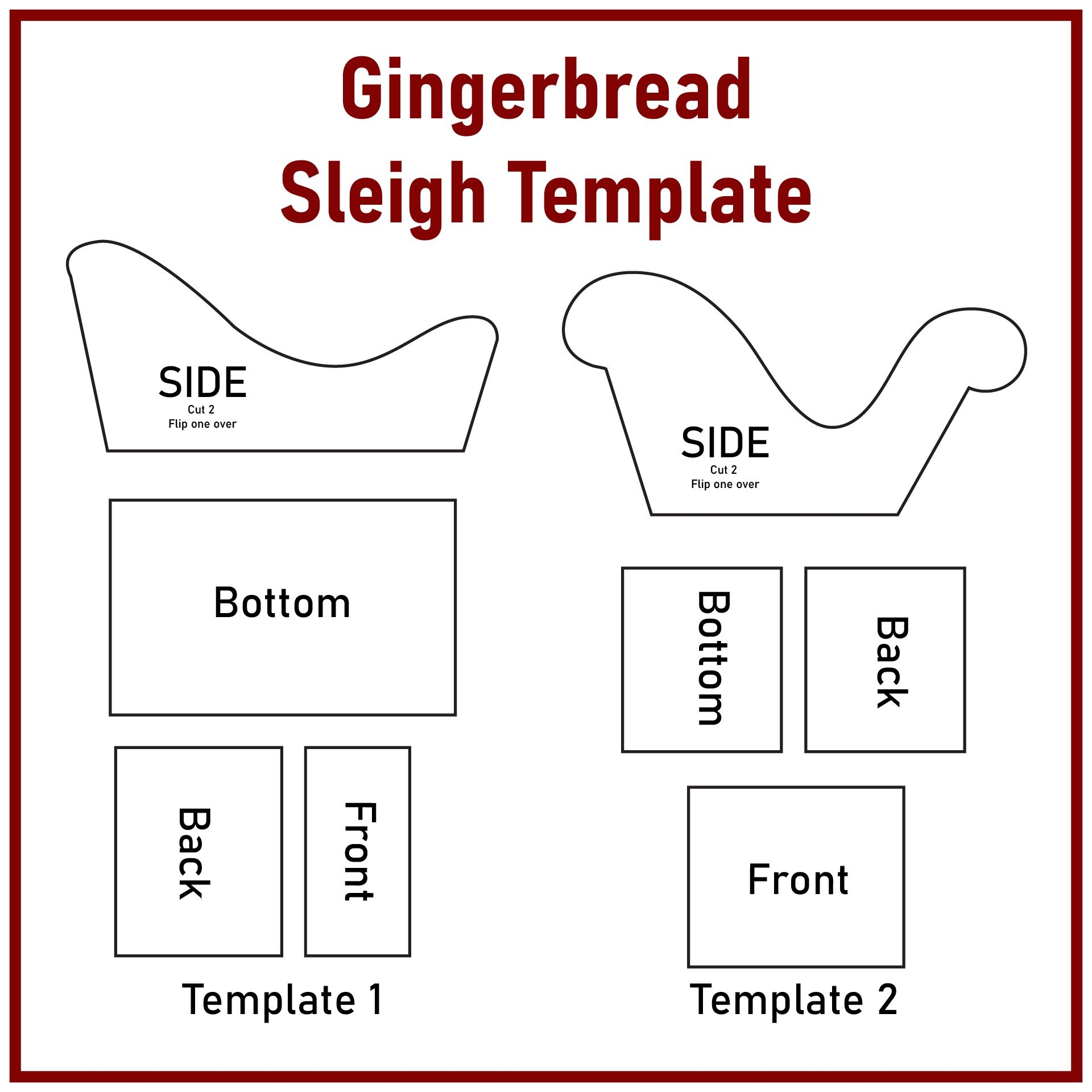 Sleigh Template 10 Free PDF Printables Printablee