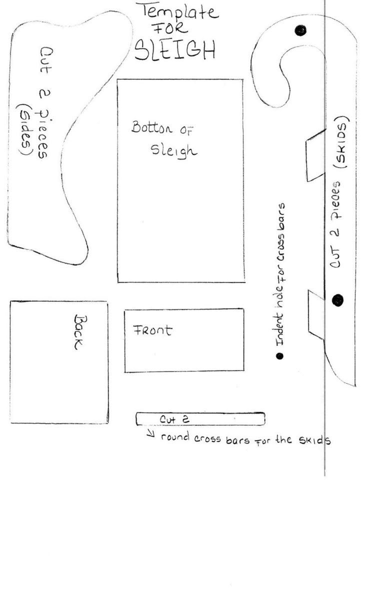 Sleigh Template Printable