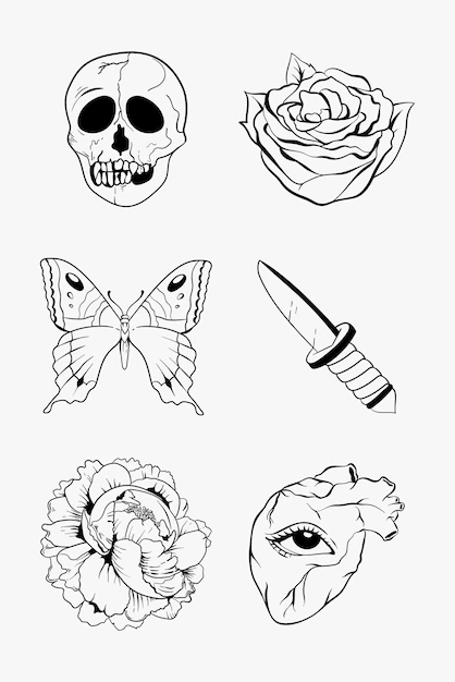 Small Tattoo Stencil Images Free Download On Freepik