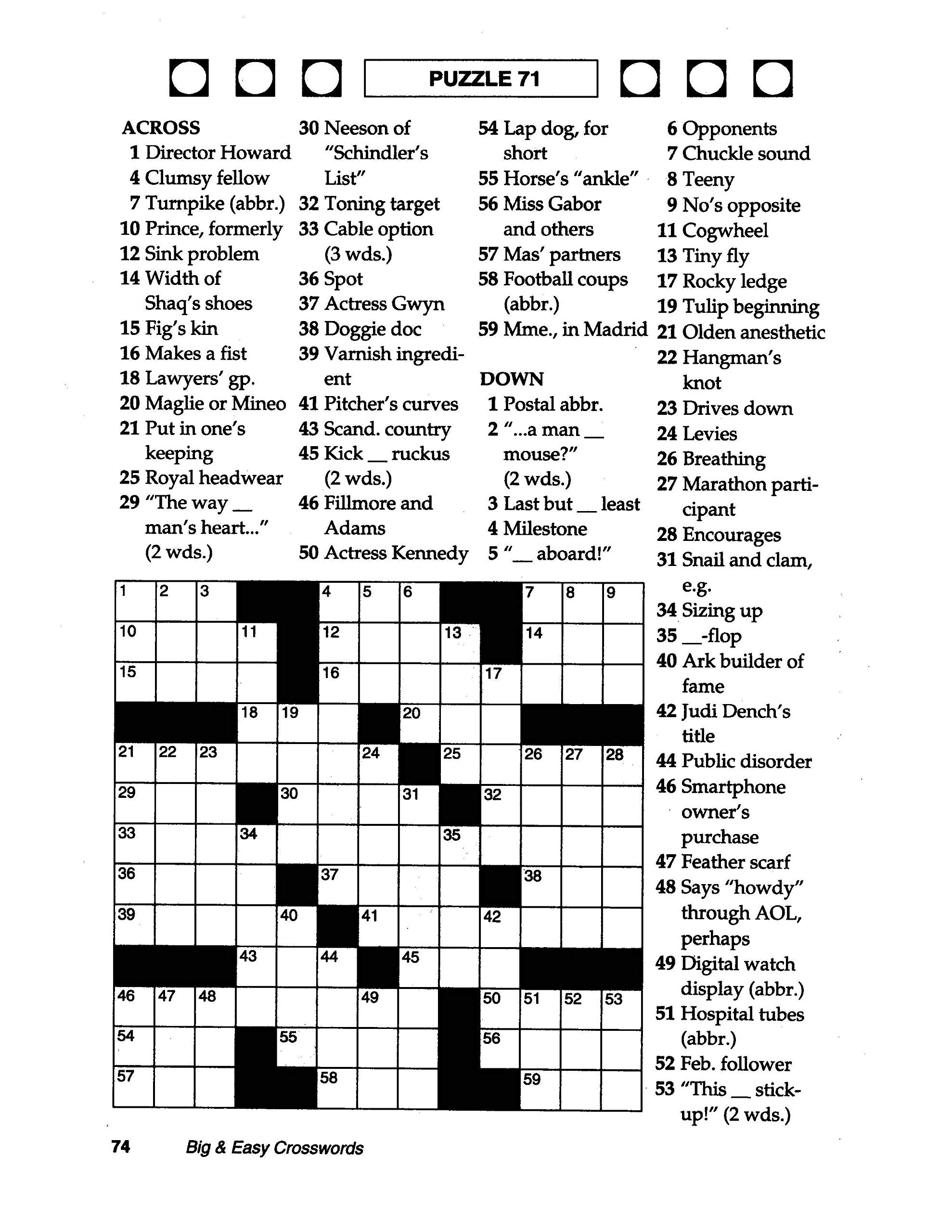 Snapklik Big amp Easy Crosswords Puzzle Book