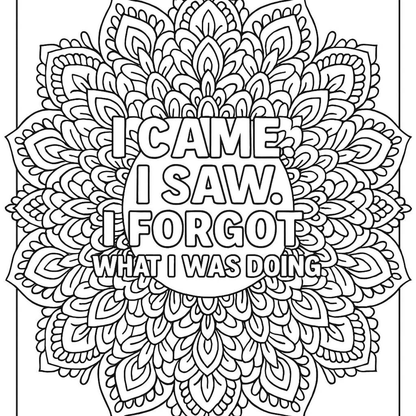 Snarky Adult Coloring Pages Funny Printable Bundle Everyday 