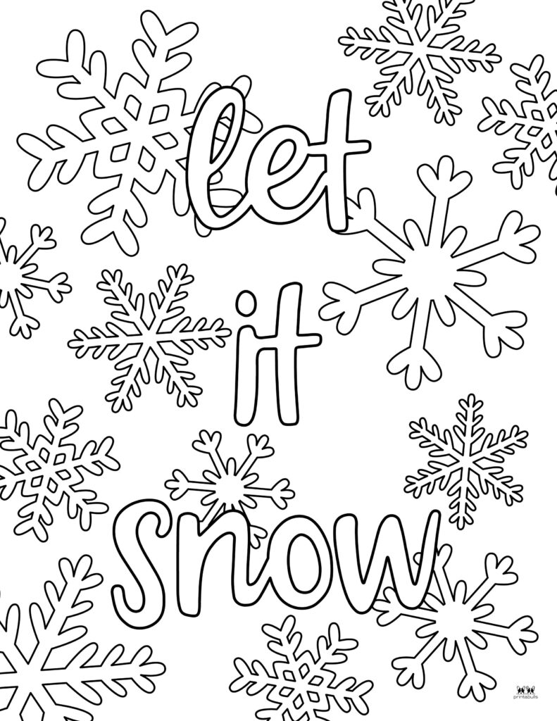 Free Snowflake Coloring Printables
