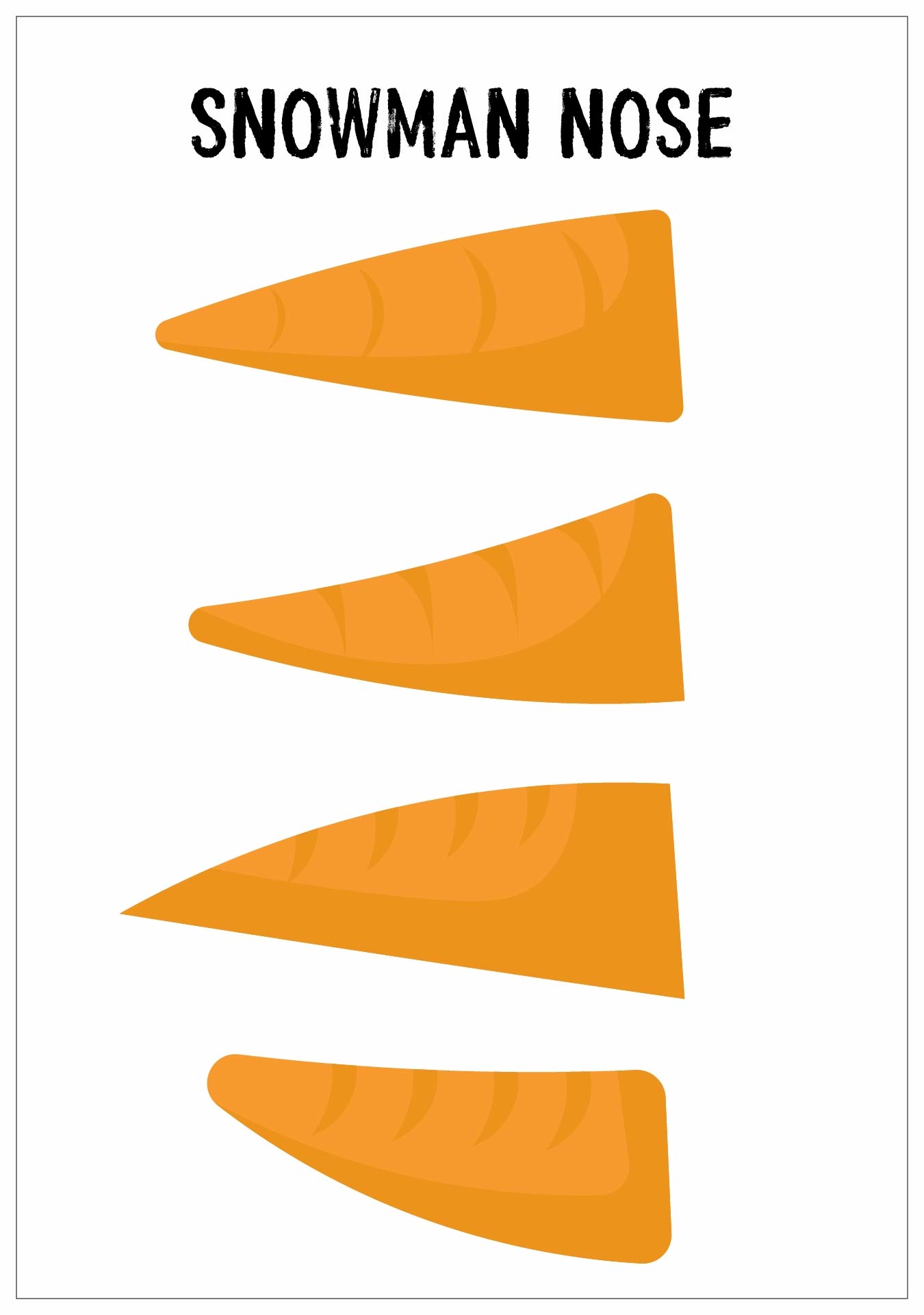 Free Printable Snowman Nose Template