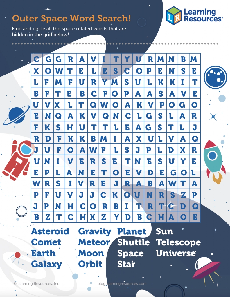 Space Word Search Printable Fun STEM Activity