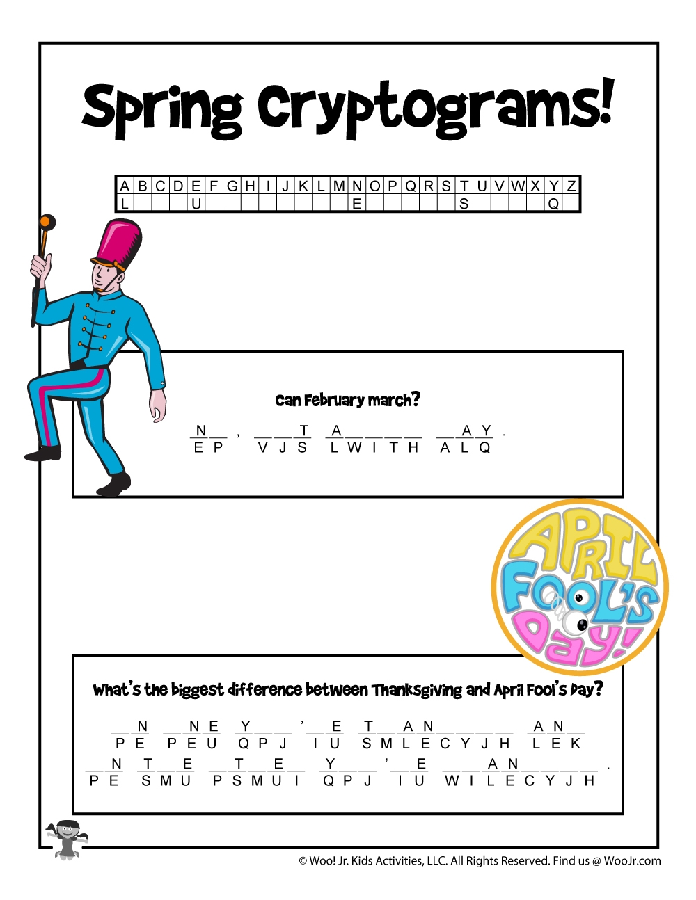 Spring Cryptogram Puzzles For Kids Woo Jr Kids Activities 