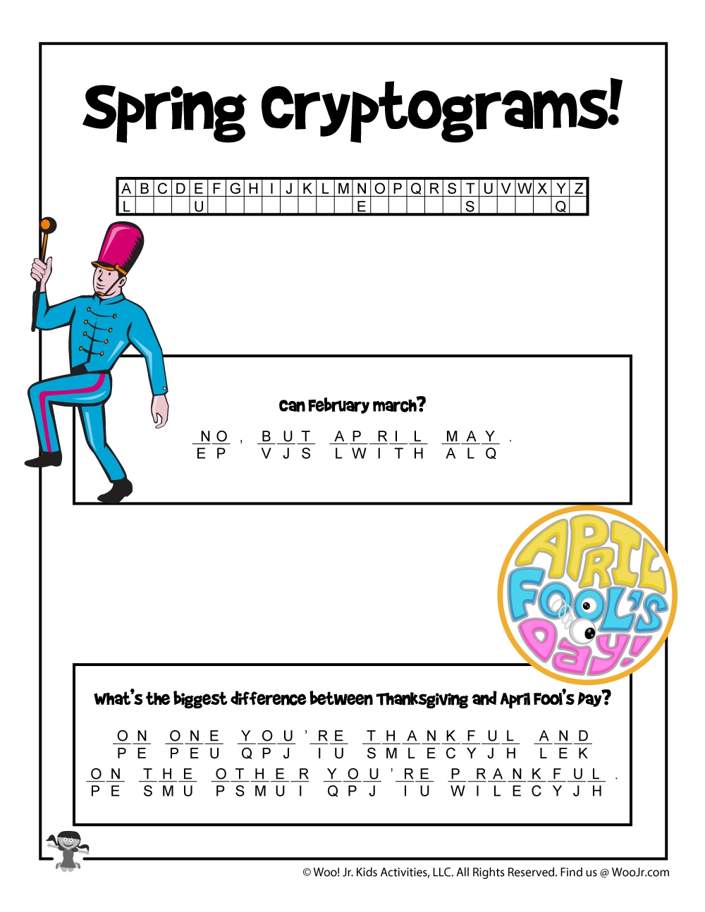 Spring Cryptogram Puzzles For Kids Woo Jr Kids Activities 
