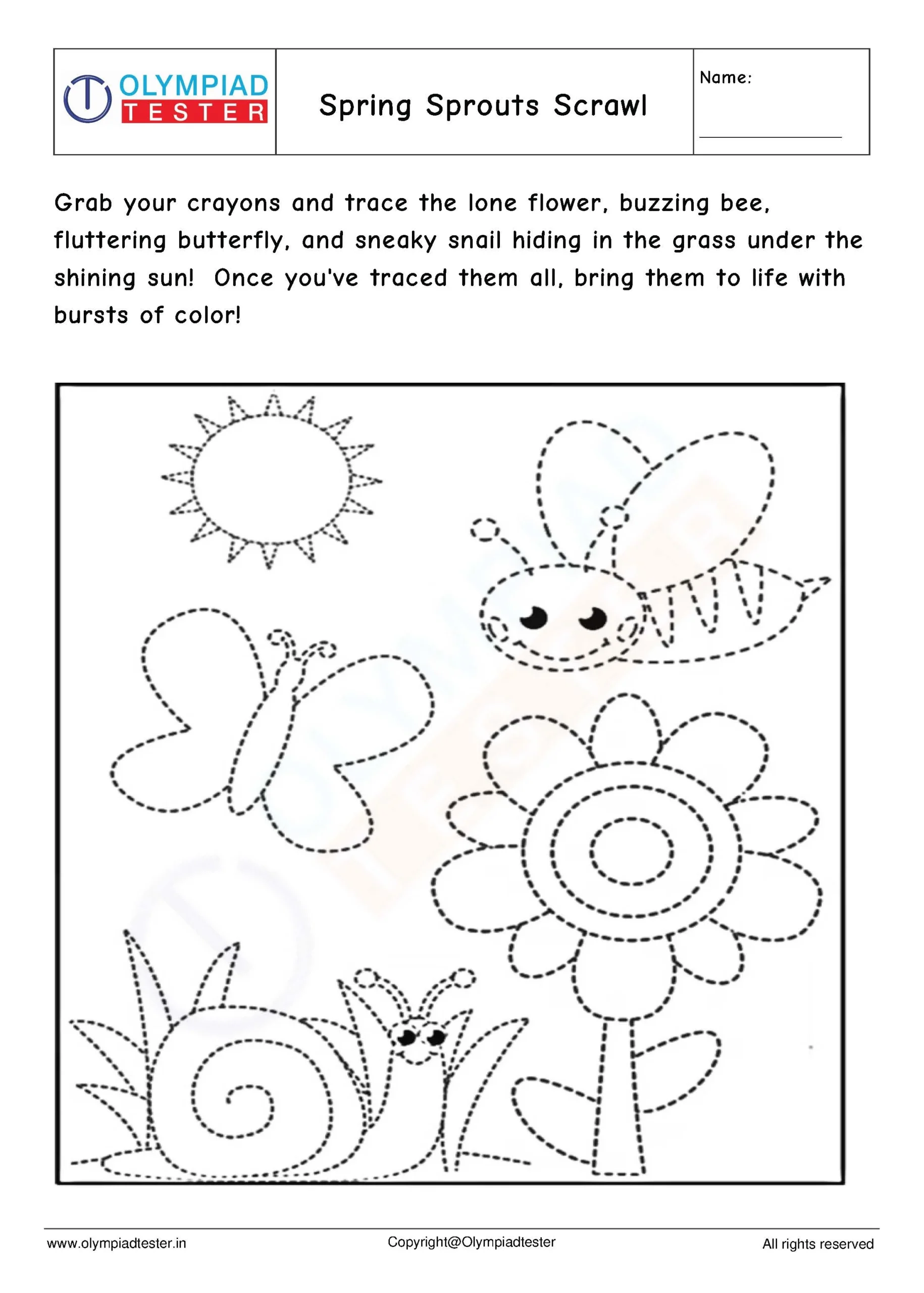 Spring Printable Worksheets For Preschoolers