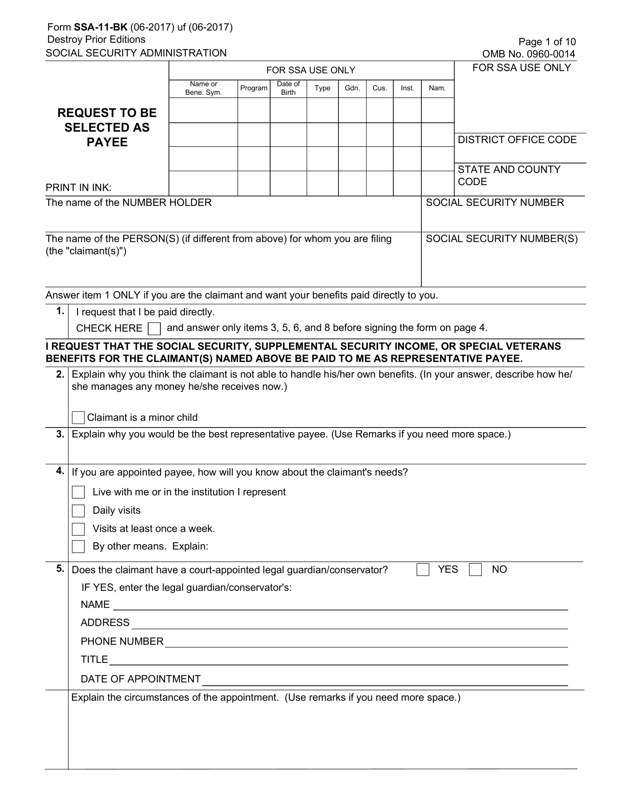 SSA 11 Form 2024 2025 Fill And Download With PDF Guru