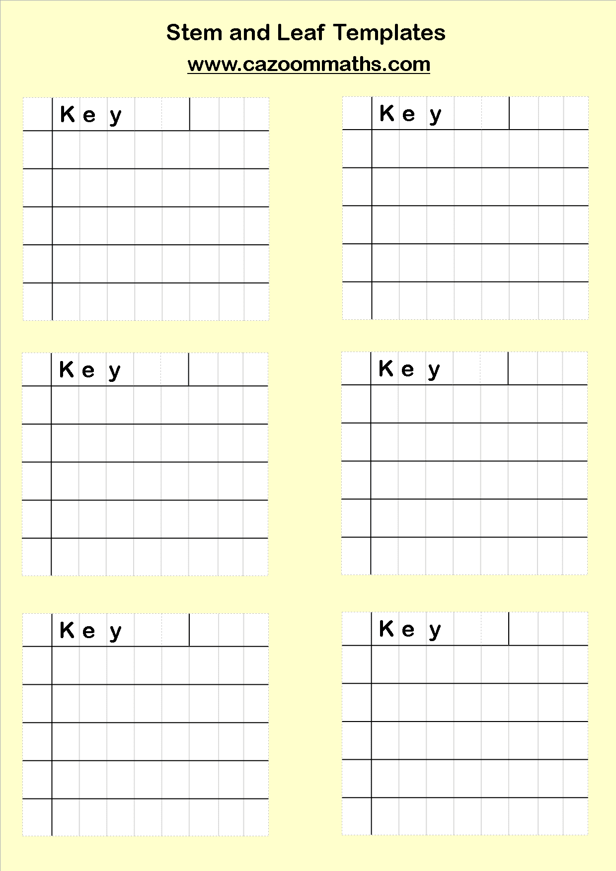 Stem And Leaf Plots Free Printable Worksheets