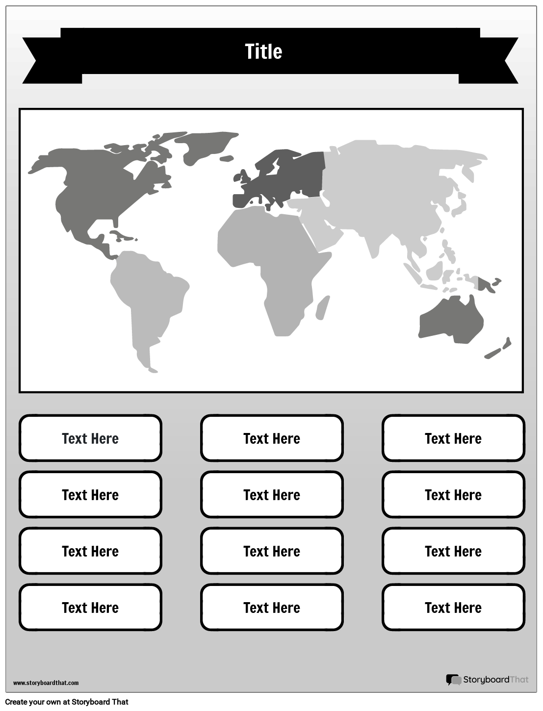 Continents Templates Free Printables