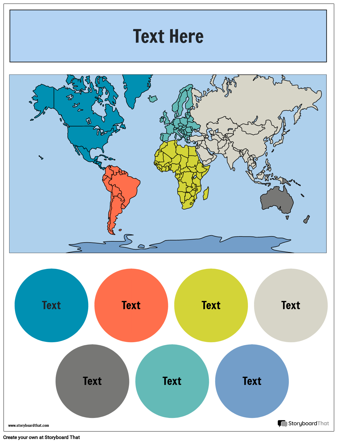 Storyboard That Free Continents Worksheets For Geography