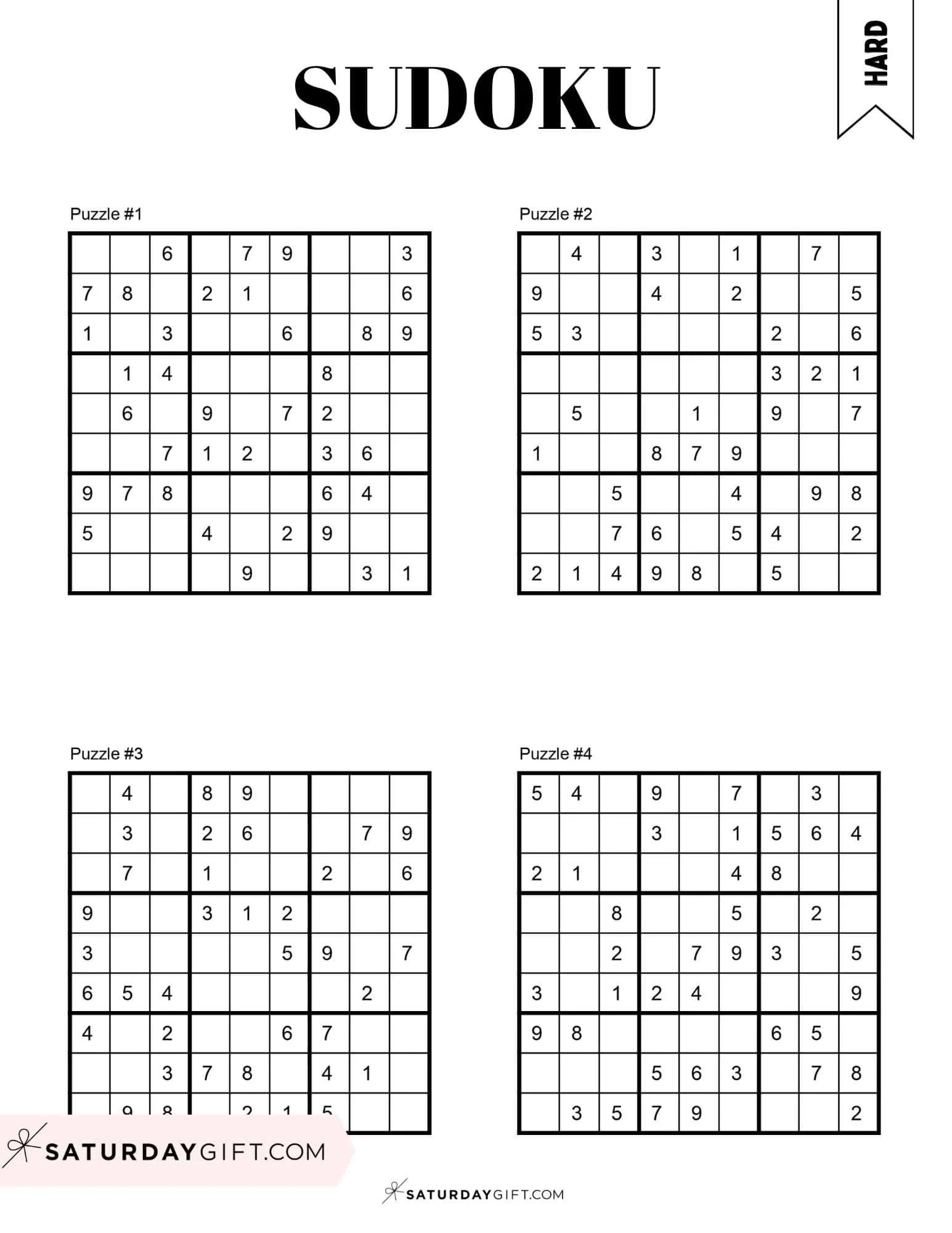 Sudoku 9x9 Medium Puzzles 26 pack No 1