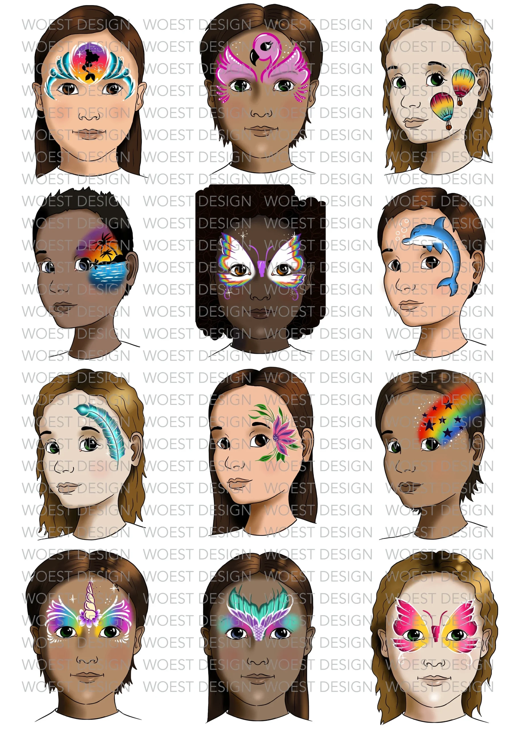 Simple Face Painting Designs Printable