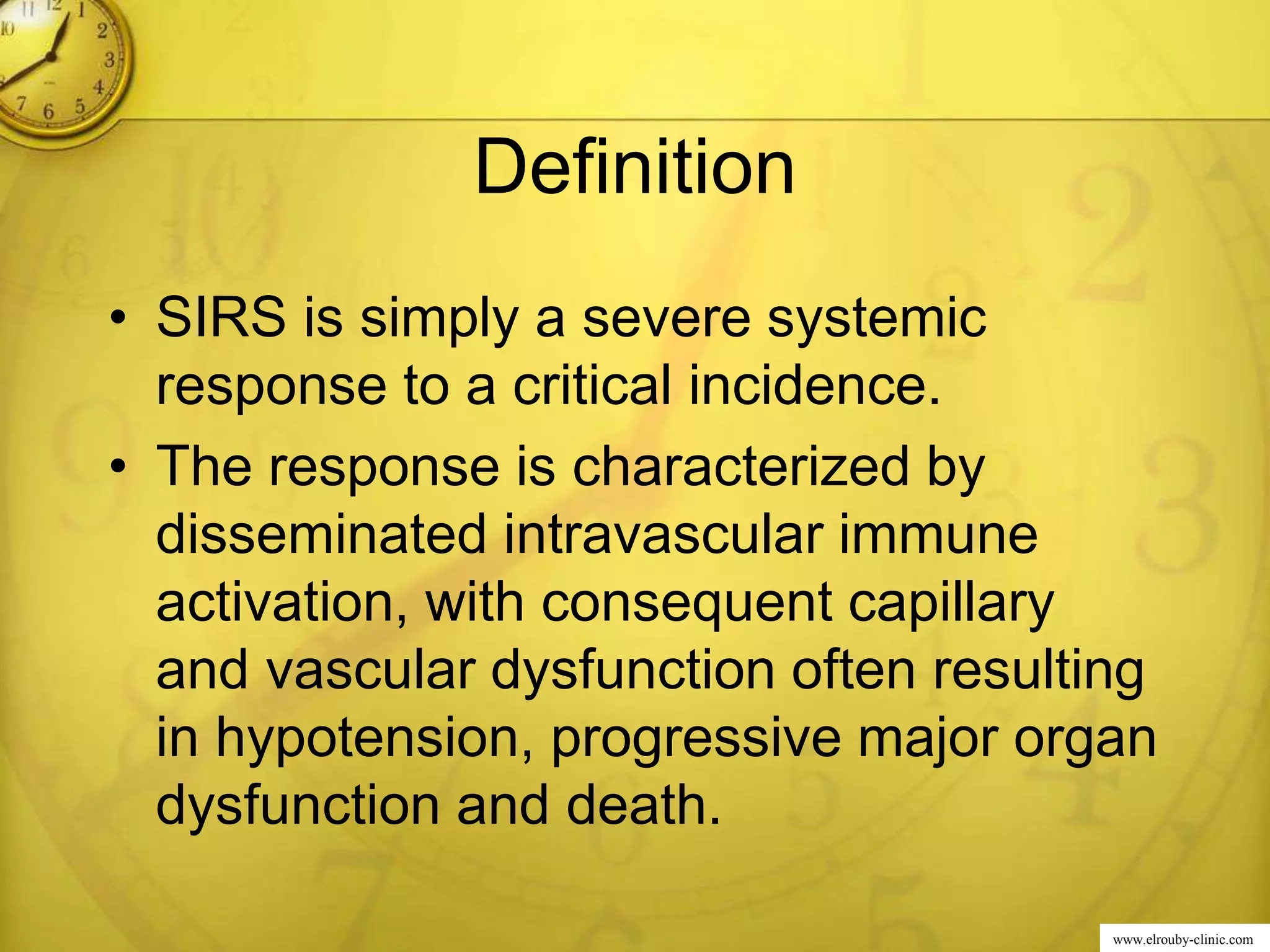 Systemic Inflammatory Response Syndrome PPT