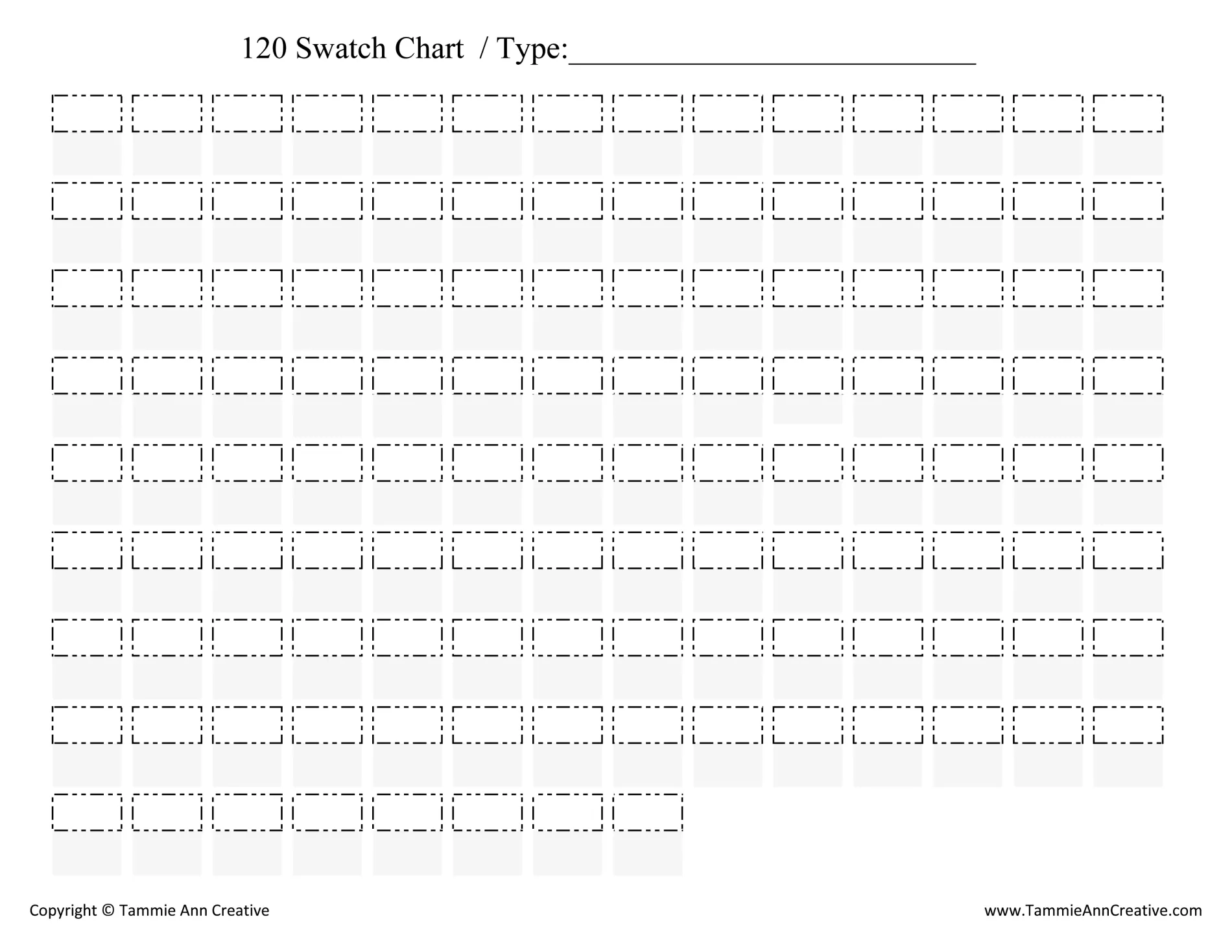 Printable Marker Swatch Template