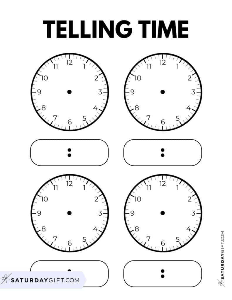 Telling Time Worksheets amp Posters 11 Free Printables