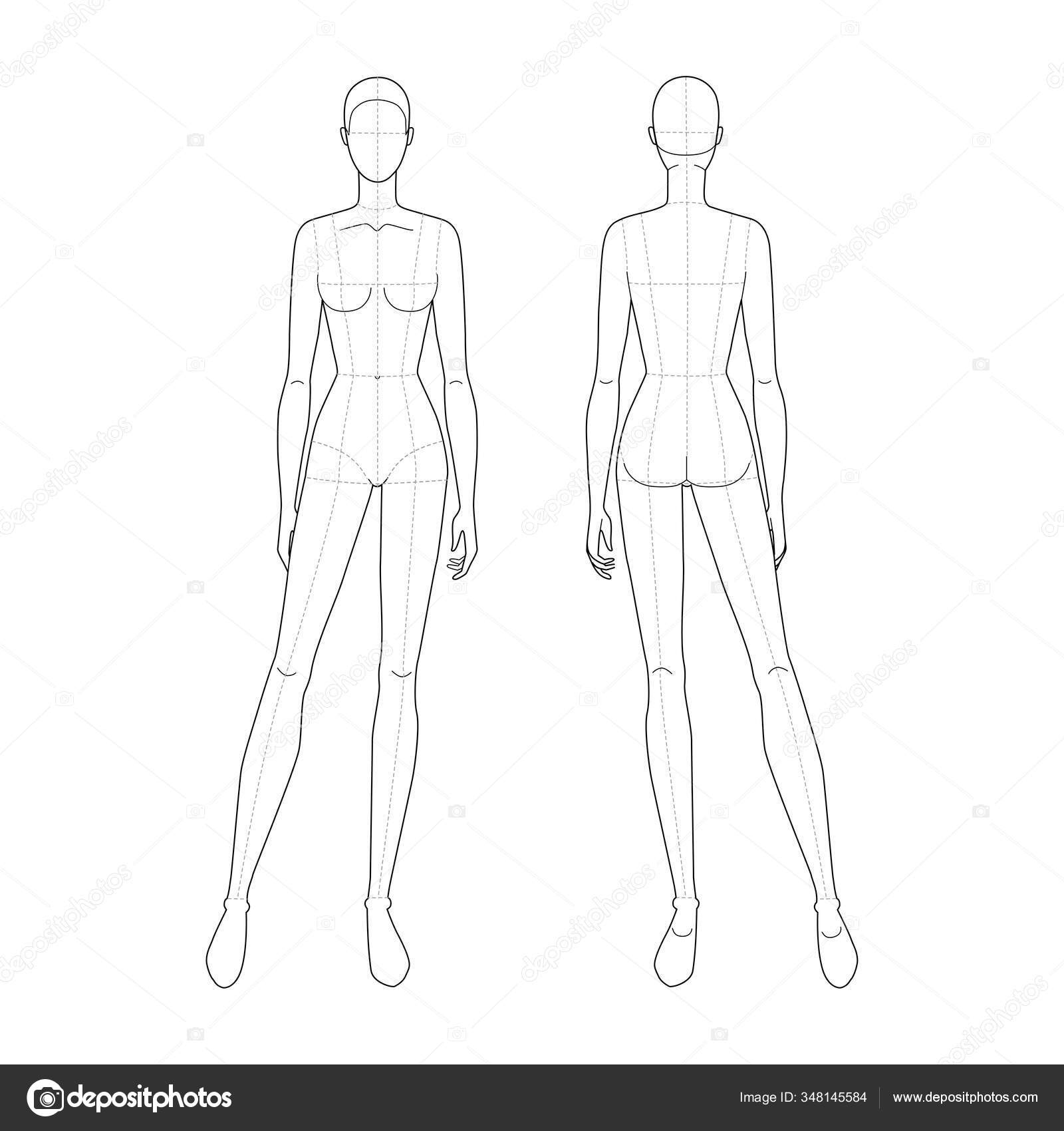 Template How To Draw A Body For Designing Clothes Fashion Figure 