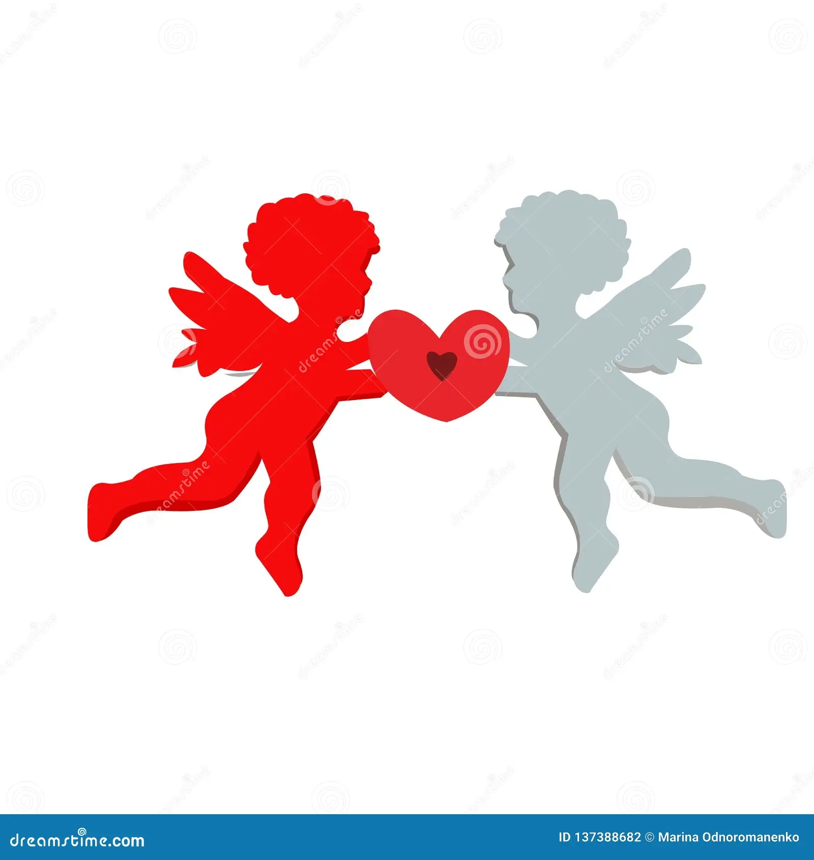 Template Of Cupid For Saint Valentines Day Stock Illustration 