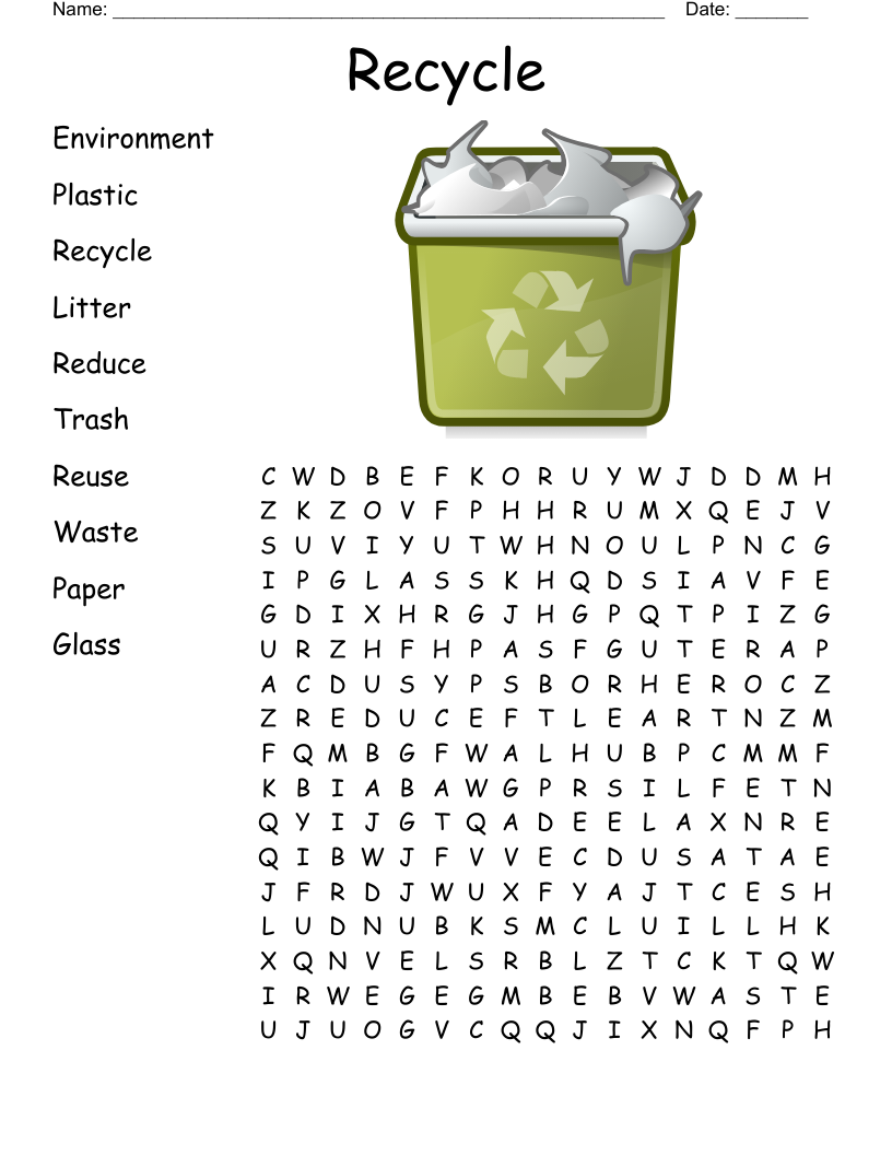 Test Your Waste IQ Crossword WordMint