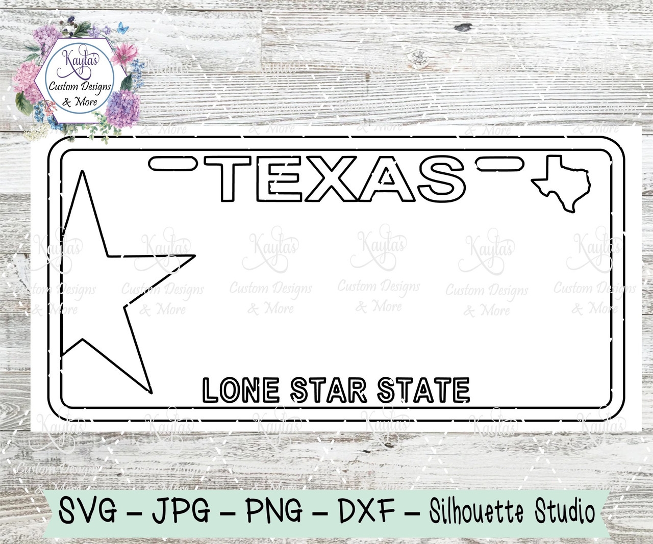 Texas License Plate Digital Download