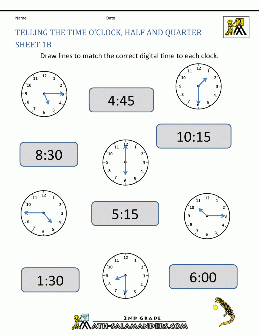 Time Worksheet Oclock Quarter And Half Past Worksheets Library
