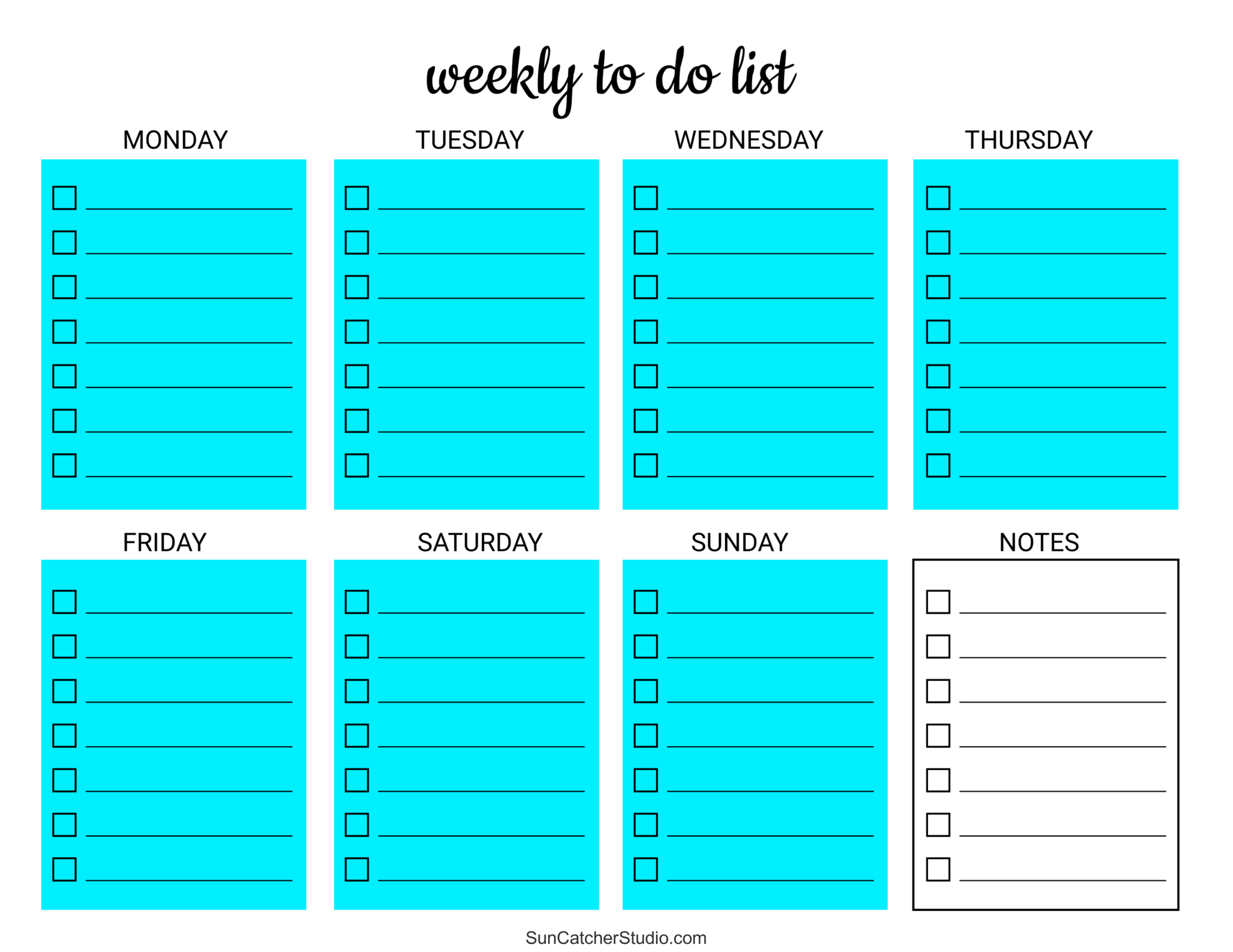 To Do List Free Printable PDF Templates Things To Do Free 
